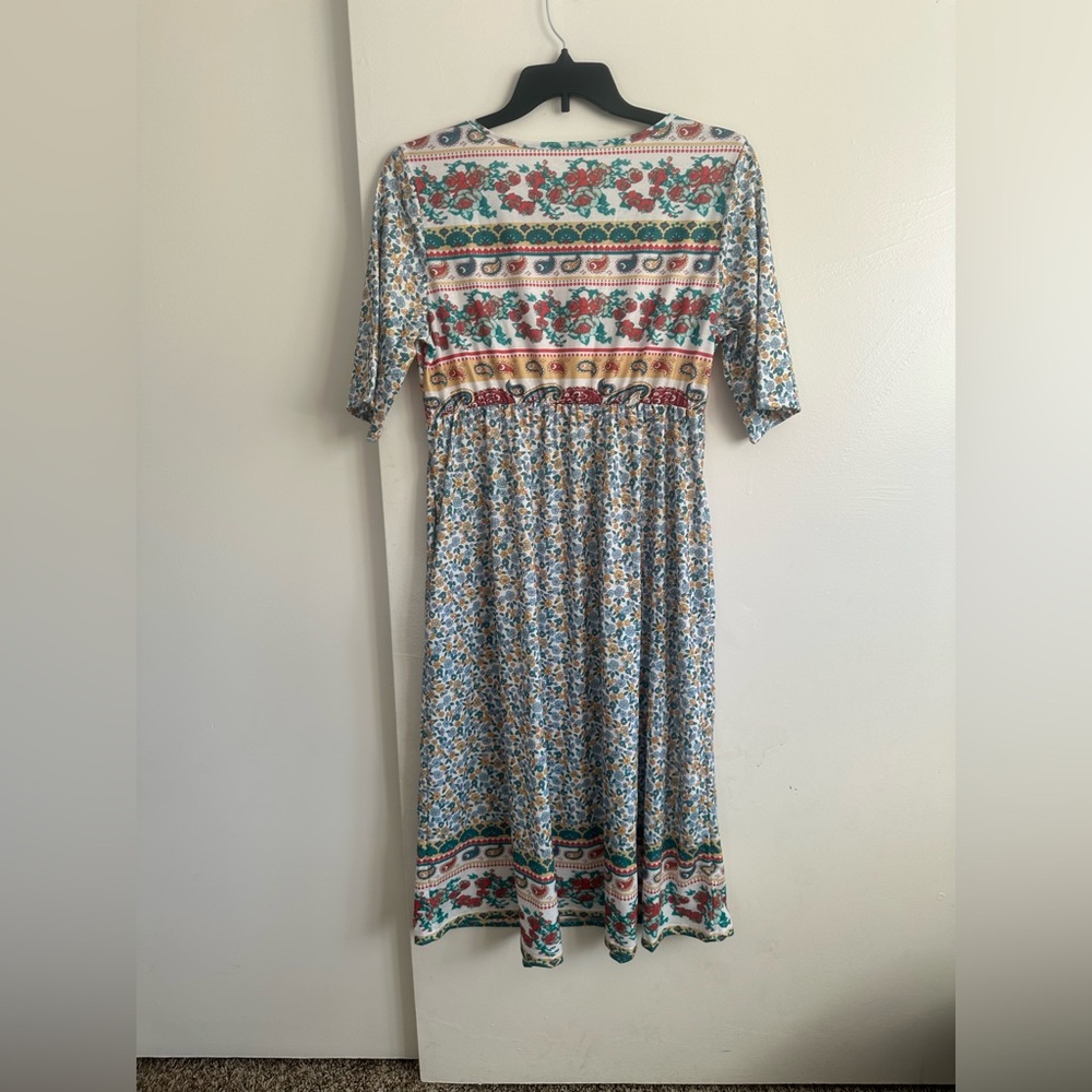 Bohemian Long Sleeve Midi Dress - Picture 9 of 12